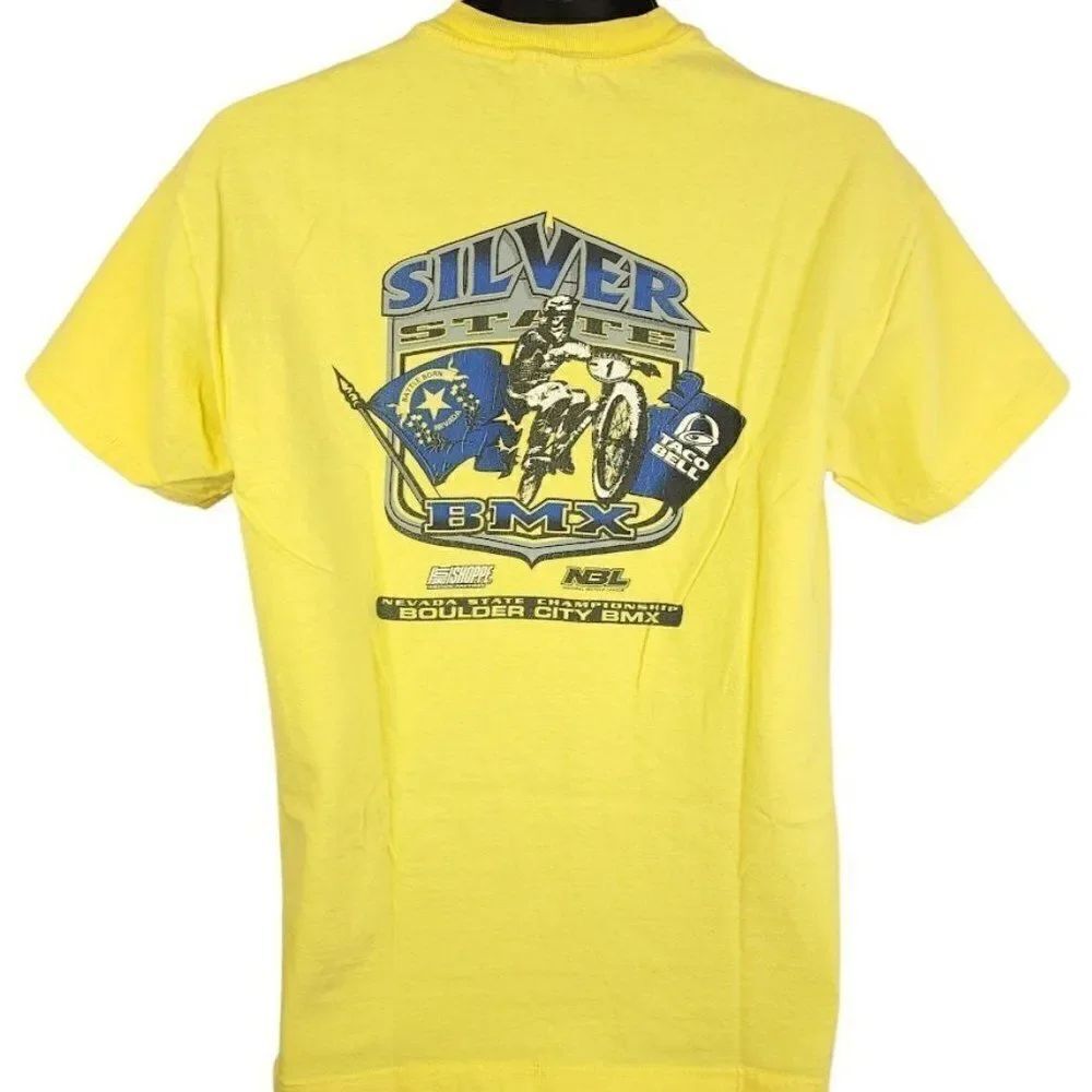 Silver State BMX T Shirt Vintage Y2K 2000 Nevada State Championship Mens Medium